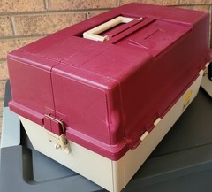 PLANO 8606 Tackle Box Double Two Sided Craft Supply Holder Large Clean Good cond