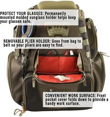 Wild River WT3604 Tackle Tek Nomad LED Lighted Fishing Backpack Tackle Bag Large