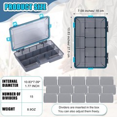 Versatile 6 Pack Fishing Tackle Storage – Waterproof & Customizable Organizer