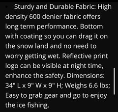 Ice Fishing Bag