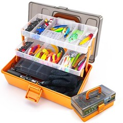 Digoako Large 3-Layer Fishing Tackle Tackle Included All-In-One 417 Pcs Fishing