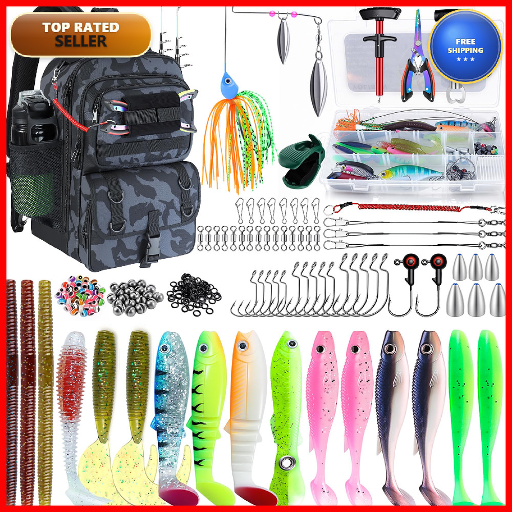 Yolibon Fishing Backpack Tackle Boxesfishing Sling Tackle Bag Rod Holder