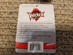 Wicked Gear Tackle Fishing Bag Gear w/ 3 Trays Storage Organizer