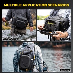ARCPRO X500 Fishing Sling Pack for 2×3600 Trays Water-Resistant