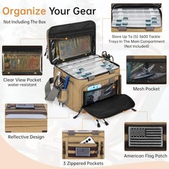 Fishing Tackle Bag – Holds 3400-3600 Size Tackle Boxes Kahki Bag Only