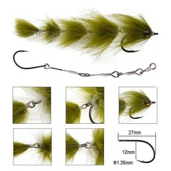 Synthetic Bait Lure 27mm with High Strength Hook For Multi Section Style
