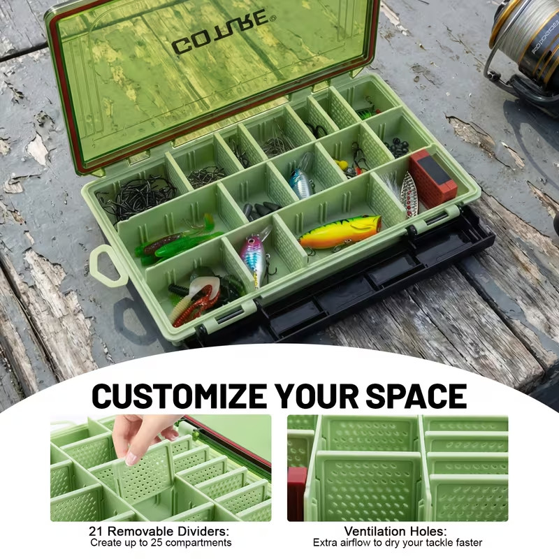 Excellent quality fishing tackle box with movable partitions – 27.5 x 15 x 4.5cm