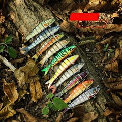 8 Section 11.4g Sinking Lure Multi Jointed Hard Plastic Freshwater Fishing