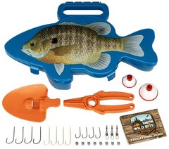 (2 pack Wild Bite Panfish 25 Piece Kit Fishing Tackle Box 10.75 inch Plastic Non