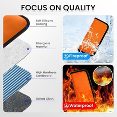Zippered Key Organizer, Portable Key Case, Waterproof & Fireproof Key Binder