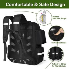 Fishing Backpack Waterproof with Rod Holders 45L Tackle Box Storage Gear
