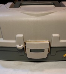 Plano Tackle Box 6102 2 Tier Fold Out Tray Fishing Gear Made in USA