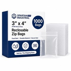 Spartan Industrial – 3” X 4” (1000 Count) 4 Mil Thick Clear Reclosab