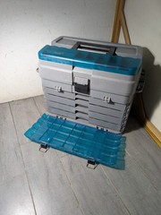 PLANO 759 Guide Series Large Tackle Box 4 Drawer Dividers Blue Case Fishing
