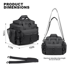 Fishing Tackle Bag with Rod Holders & Cooler Main Compartment – Large Capa