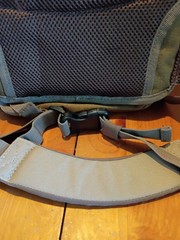 Fly Fishing Tackle Backpack Tan Orange Zipper Many Compartments
