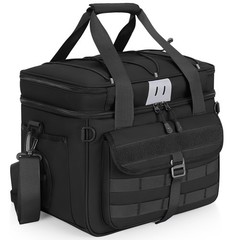 30L Large Black Waterproof Fishing Tackle Box Bag Gear Storage Shoulder Strap