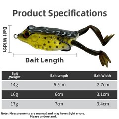 6cm Soft Silicone Leg Amphibian Lure Topwater Live Frog Bait with Hooks