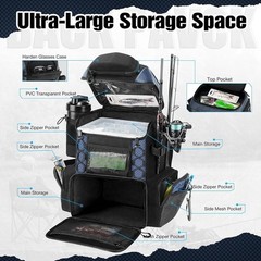 Water-Resistant Hatchback Backpack Fishing Hiking Surfing Storage Tackle Rods US