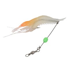 Fishing Soft Lure Artificial Shrimp With Silicone Body Hook and Swivels