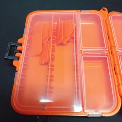 Small orange Tackle Box Kayak Fly Fishing New