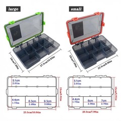 Large Capacity Fishing Tackle Box Organizer for Hooks Lures Bait Storage