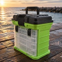 Lure Storage Organizer Hand Carry Handle Portable Fishing Container Large
