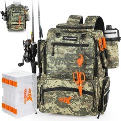 KastKing Bait Boss Fishing Tackle 43 liters, D: Dark Green Camouflage