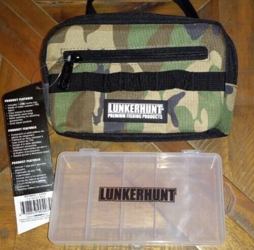 Lunkerhunt Camo Waist Fishing Bag – Fanny Pack With Lure Tackle Box – NEW!