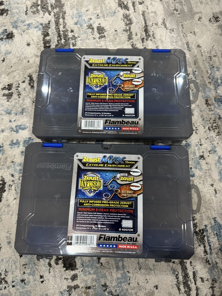 2X Flambeau Outdoors Zerust Max Tuff Trainer 24 Compartments -12 Dividers