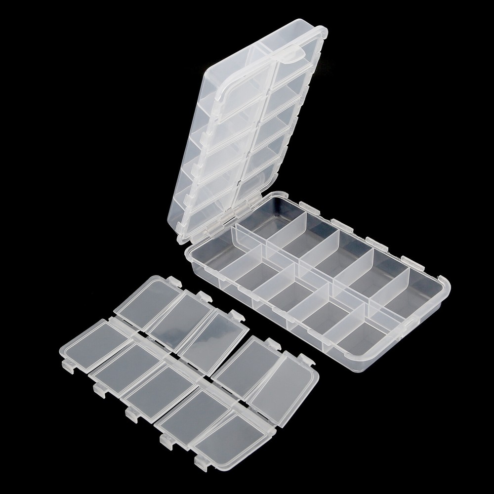 Transparent Fishing Case 20 Compartments Plastic Fishing Tackle Box for Fishing