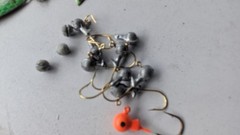 One Light Keyer Bait Box Tray Tackle Box Gray W/ Lures And More. Flip Top