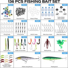 Fishing Tackle Bags with Tackle Box,Waterproof,Padded Shoulder Strap,Gear Storag