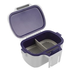 White Insulated Bait Storage Box for Worms Double Layer Portable Design