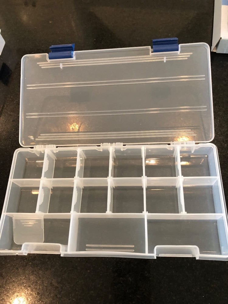 Tackle Box Small Fishing Organizer 2 Pack 3500 Tray Storage Box Dividers