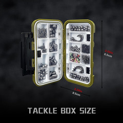 Fishing Accessories Kit, 264/423PCS Fishing Tackle Box with Hooks, Weights