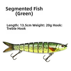 Realistic Plastic Fishing Lure For multi Segmented for Freshwater Saltwater