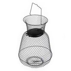 15 in x 21 in Collapsible Floating Wire Fishing Basket with Trap Doors and