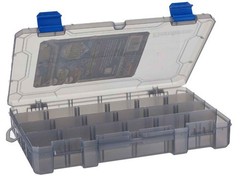 Tackle Box and Bait Storage Organizer Plastic Case 11 Inches Long 2 Pack
