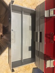 VTG Plano Model 833 Tackle Box 3 Drawer w/Top Storage Red & Gray USA Lockable