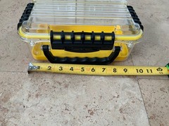 Plano 1460 Waterproof Utility Tackle Box Clear Yellow Case w Insert