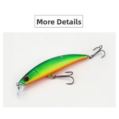 Plastic Bait Minnow Lures Abs Material Construction Built-in Noise Beads