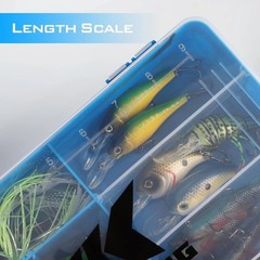 Four-Pack Blue Camouflage Tackle Trays – Removable Dividers for Custom Storage
