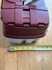 Plano One Tray Burgundy/White Tackle Box Model 6201 with Wazp Crappie Kit