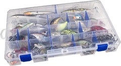 Outdoors Fishing Tackle Box W/ Anti-Rust Dividers 36 Compartments Clear