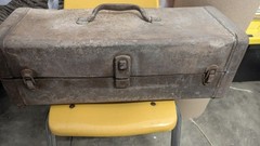 Vintage Metal Steel Tackle Box