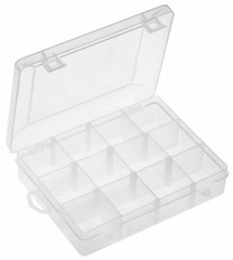 South Bend Tackle Box 12 Compartment Clear 7 x 5 Plastic Utility Storage Tray