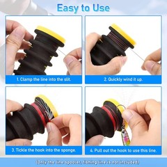 3 Pcs Fishing Line Storage Organizer, Leader Holder with 12 Slots