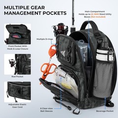 Fishing Sling Bag Tackle Backpack Rod Beverage Holder Fishing Gear