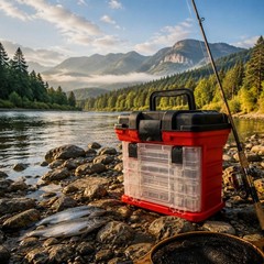 Lure Storage Organizer Hand Carry Handle Portable Fishing Container Large